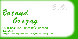 botond orszag business card